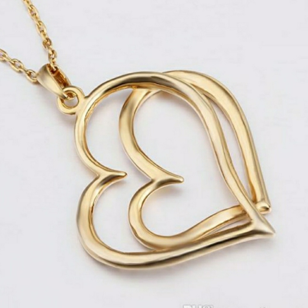 18k Gold Double Heart - Picture 4 of 5